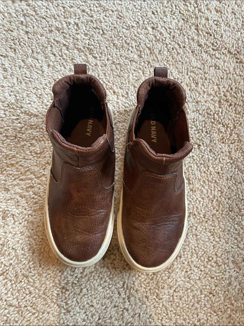 Old Navy Brown and Cream Kids Chelsea Boots